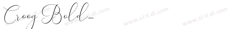 Croog Bold字体转换